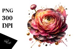 Glossy Ranunculus Marble Splash Clipart Product Image 3