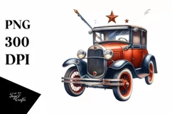 Vintage Car Stars | Sublimation Clipart Product Image 1