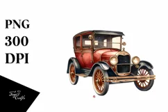 Vintage Car Stars | Sublimation Clipart Product Image 1