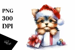 Watercolor Yorkshire Terrier, Expressive Face PNG Product Image 1