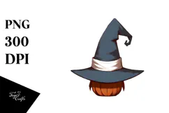 Funny Digital Painting with Witch Hat PNG Product Image 1