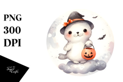 Cute Baby Seal Halloween PNG Product Image 1
