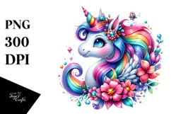 Funny Running Unicorn PNG Product Image 1