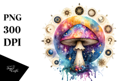 Magical Celestial Mushroom Tarot, SPLASH PNG Product Image 1