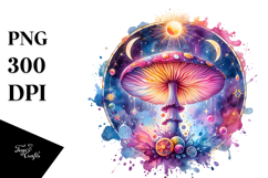 Magical Celestial Mushroom Tarot, SPLASH PNG Product Image 1