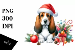 Christmas Cat with Santa Hat, PNG Product Image 3