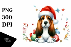 Christmas Cat with Santa Hat, PNG Product Image 3