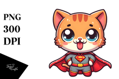 Cute Cartoon Kitten with Tongue-Out Face, Transparent PNG Product Image 1