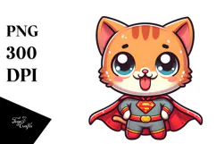 Cute Cartoon Kitten with Tongue-Out Face, Transparent PNG Product Image 1