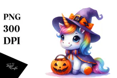 Cute Baby Unicorn Halloween Clipart Product Image 1