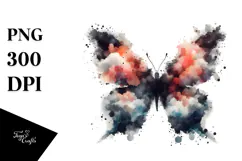Butterfly Half of Butterfly Silhouettes PNG Product Image 1