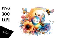 Digital Painting Baby Bee PNG Product Image 1