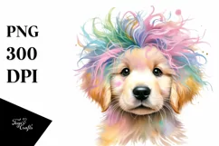 Expressive Baby Golden Retriever PNG Product Image 3