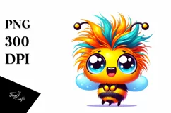 Colorful Baby Bee Smiling | Clipart Product Image 1
