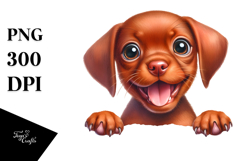 Enthusiastic Baby Vizsla Clipart Product Image 1