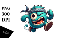 Silly Monster Jumping, PNG Product Image 1