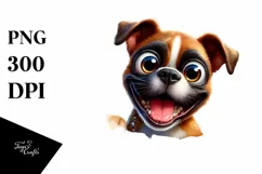 Funny Boxer with Popping Eyes | Sublimation | Clipart Product Image 1