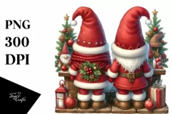 Red Christmas Gnomes with High Detail Product Image 1