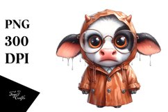 Watercolor Cow Clipart Product Image 1