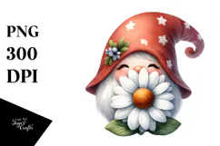 Cute Gnome with Big Hat, PNG Product Image 1
