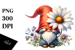 Cute Gnome with Big Hat, PNG Product Image 1
