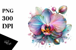 Detailed Vibrant Orchid PNG Product Image 3