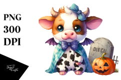 Cute Halloween Cow Clipart Product Image 1