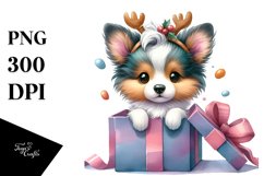 Watercolor Collie Baby PNG Product Image 3