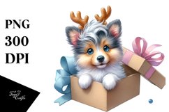 Watercolor Collie Baby PNG Product Image 1