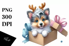 Watercolor Collie Baby PNG Product Image 1