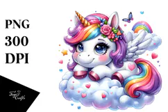 Cute Unicorn Funny in Style PNG Product Image 1