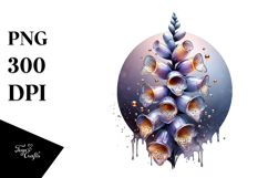 Glossy Foxglove with Golden Insertions PNG Product Image 1