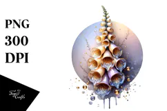 Glossy Foxglove with Golden Insertions PNG Product Image 1