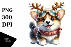 Watercolor Pembroke Welsh Corgi PNG Product Image 3