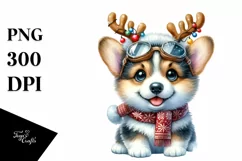 Watercolor Pembroke Welsh Corgi PNG Product Image 3