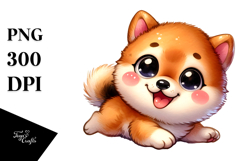 Happy Baby Cartoon Shiba Inu PNG Product Image 1