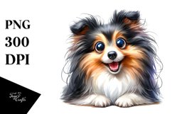 Crazy Enthusiastic Furry Sheepdog Clipart Product Image 3