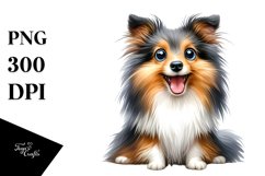 Crazy Enthusiastic Furry Sheepdog Clipart Product Image 3