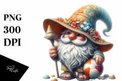 Detailed Gnome with Beach Wear | Sublimation | Clipart Product Image 3