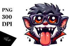 Joyful Vampire with Sunglasses PNG Product Image 1