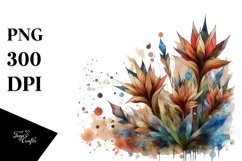 Abstract Wooden Stained Lobelia | Clipart Product Image 3