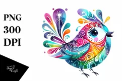Vibrant Bird Watercolor | Sublimation Clipart Product Image 3