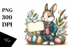 Retro Easter Bunny Clipart |T-shirt, Mug, Tumbler Product Image 8