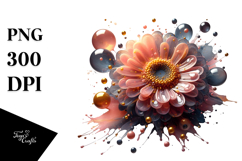 Abstract Gerbera Material PNG Product Image 1