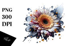 Abstract Glossy Gerbera PNG Product Image 1