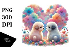 Digital Painting of Bichpoo Looking at Heart Product Image 1