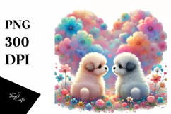 Digital Painting of Bichpoo Looking at Heart Product Image 1