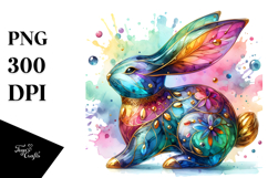 Colorful Bunny PNG Product Image 1
