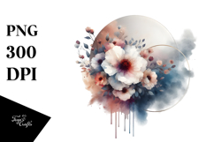Vibrant Bird with Splashes, Watercolor PNG Product Image 1