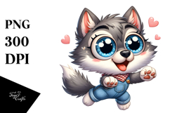Joyful Wolf with Party Hat Product Image 1